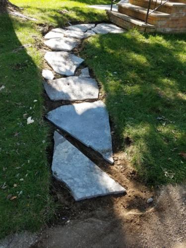 Stone Sidewalk Installation