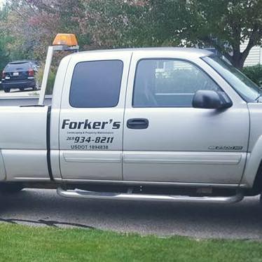 Closeup Forkers Work Truck